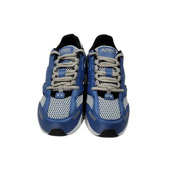 APEX mens Running Shoes V551 White/Blue ( Size US 8) - Picture 3 of 15